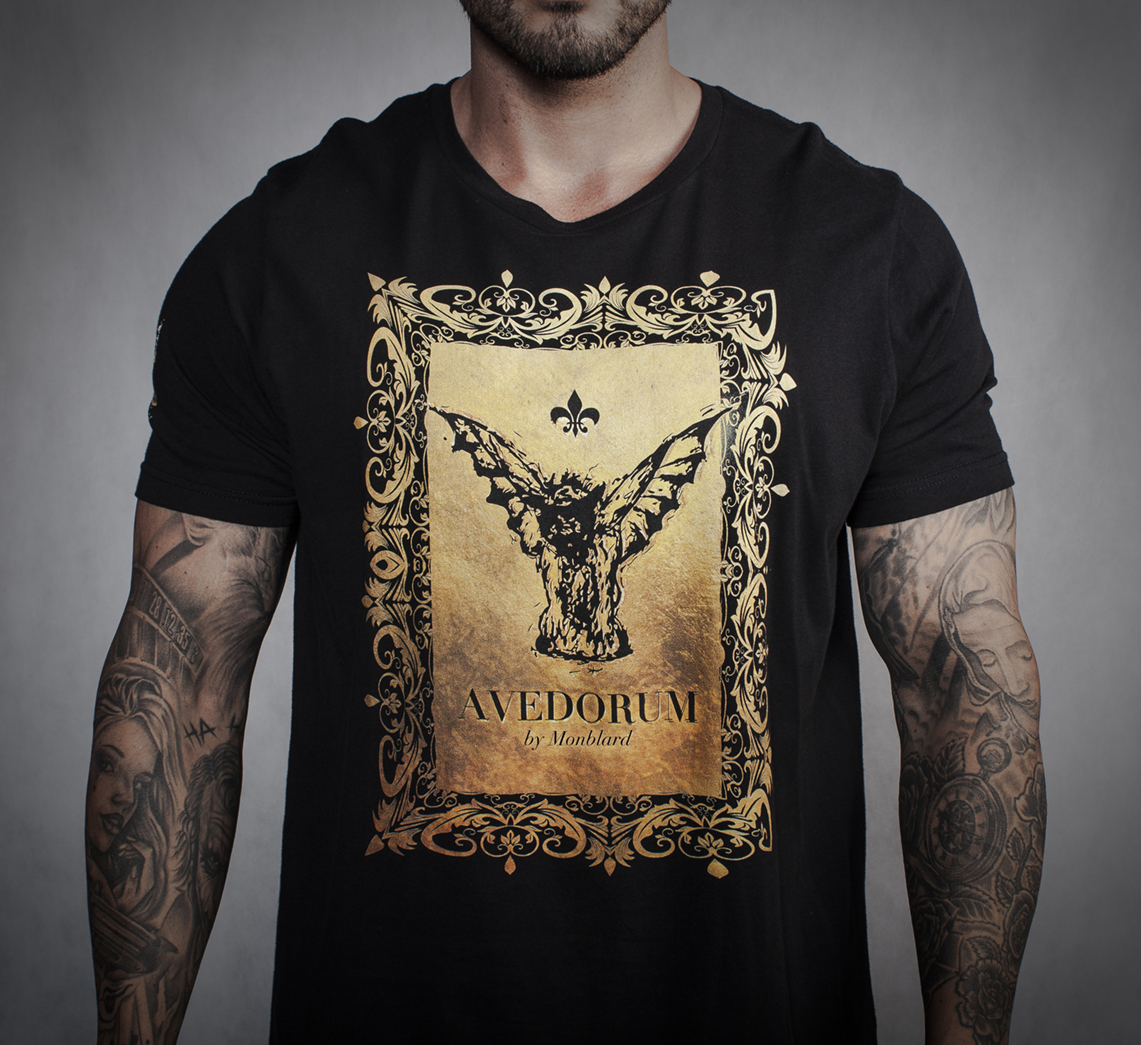 luxury gold baroque gothic black tshirt ornament medieval renaissance rich