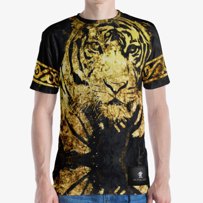 luxury designer t-shirt with animalistic print