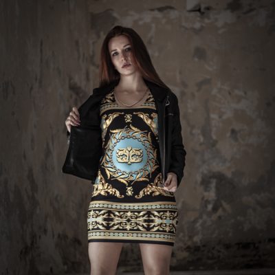 luxury golden baroque dress women italian style ornament antique rich