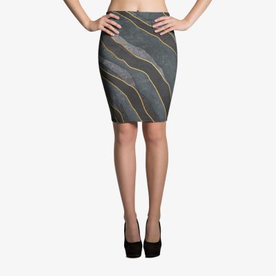 marble luxury pattern fitted fitted skirt