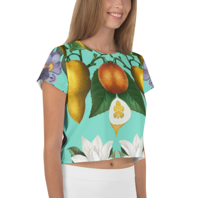 tropical fruit print designer t-shirt