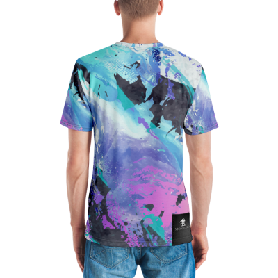 Contemporary art abstract t-shirt for men back