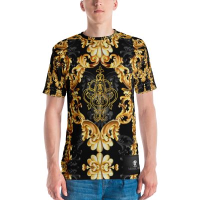 luxury men’s t-shirt with golden baroque ornaments