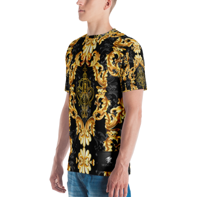 luxury men’s t-shirt golden baroque print