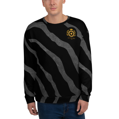 black animal pattern sweatshirt men