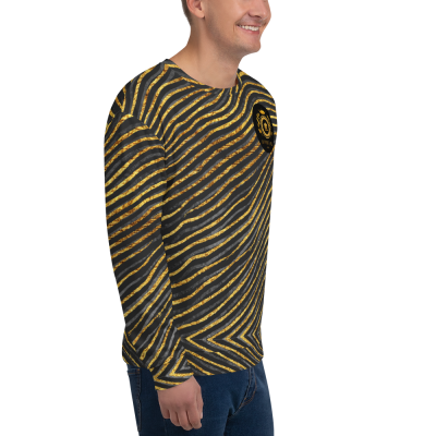gold-tone luxury animal pattern mens sweatshirt back