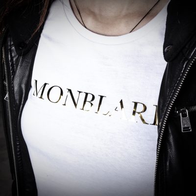 Monblard gold label, luxury white women t-shirt