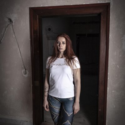 Monblard gold label, luxury white women t-shirt