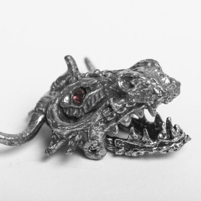 Dragon head - monster fashion designer pendant, hand made by blacksmith