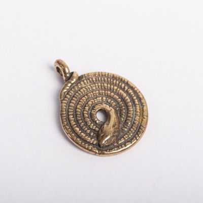 Snake bronze pendant medieval roman luxury fashion designer men women